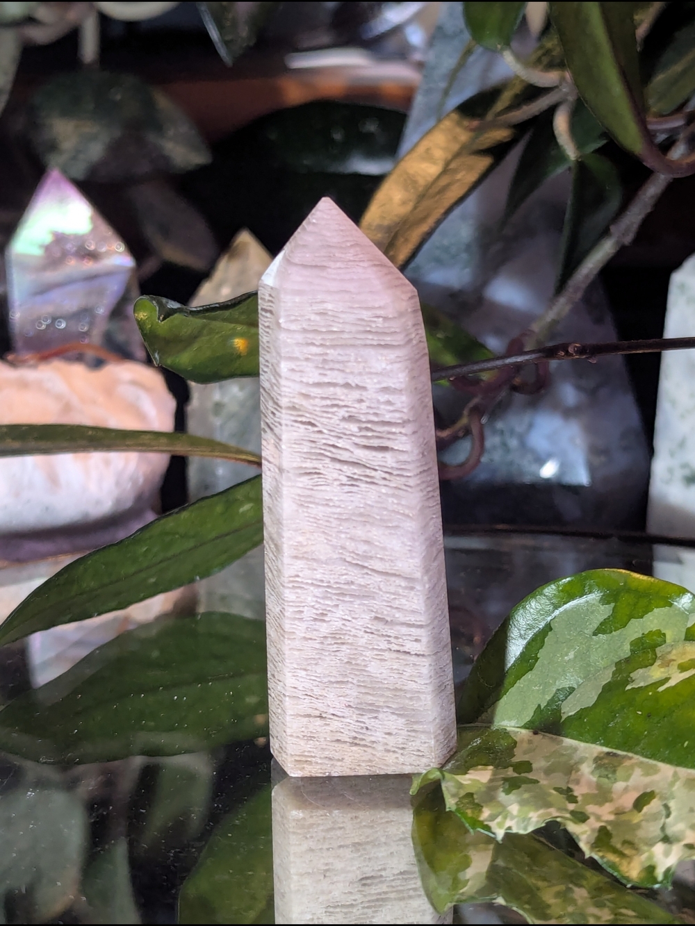 Scenic lodolite Included Tower From Brazil, Thousand Layer Garden Quartz Obelisk